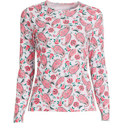 Women's Petite SunShade UPF 50 Long Sleeve Rash Guard Swim Tee