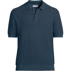 Men's Short Sleeve Fine Gauge Sweater Polo