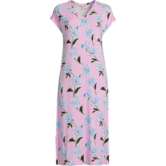 Women's Plus Size Cooling Cap Sleeve Midi Nightgown