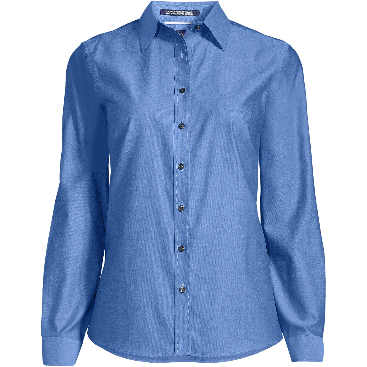 Women's Petite Long Sleeve No Iron Pinpoint Shirt
