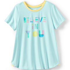 Girls Plus Short Sleeve Active Curved Hem Tee