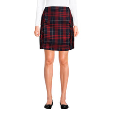 Women's Side Pleat Plaid Skort Above the Knee