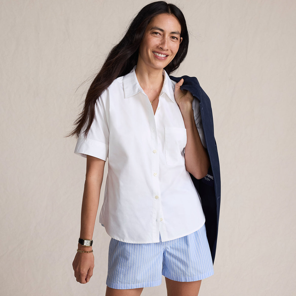 Women's Cooling Elbow Sleeve Button Front Shirt