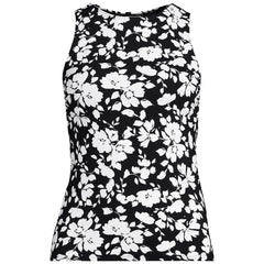 Women's D-Cup Chlorine Resistant High Neck UPF 50 Sun Protection Modest Tankini Swimsuit Top