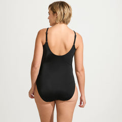 Women's Plus Size Tugless Thin Strap One Piece Swimsuit