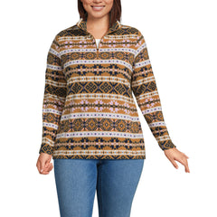 Plus Size Anyweather Fleece Quarter Zip Pullover