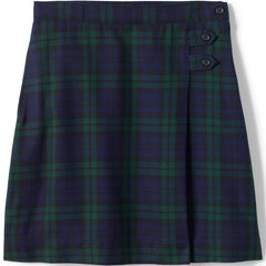 School Uniform Girls Plus Plaid A-line Skirt Below the Knee