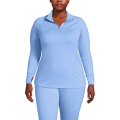 Women's Plus Size Baselayer Cozy Thermaskin Quarter Zip Top