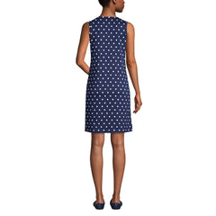 Women's Long Cotton Jersey Sleeveless Swim Cover-up Dress Print