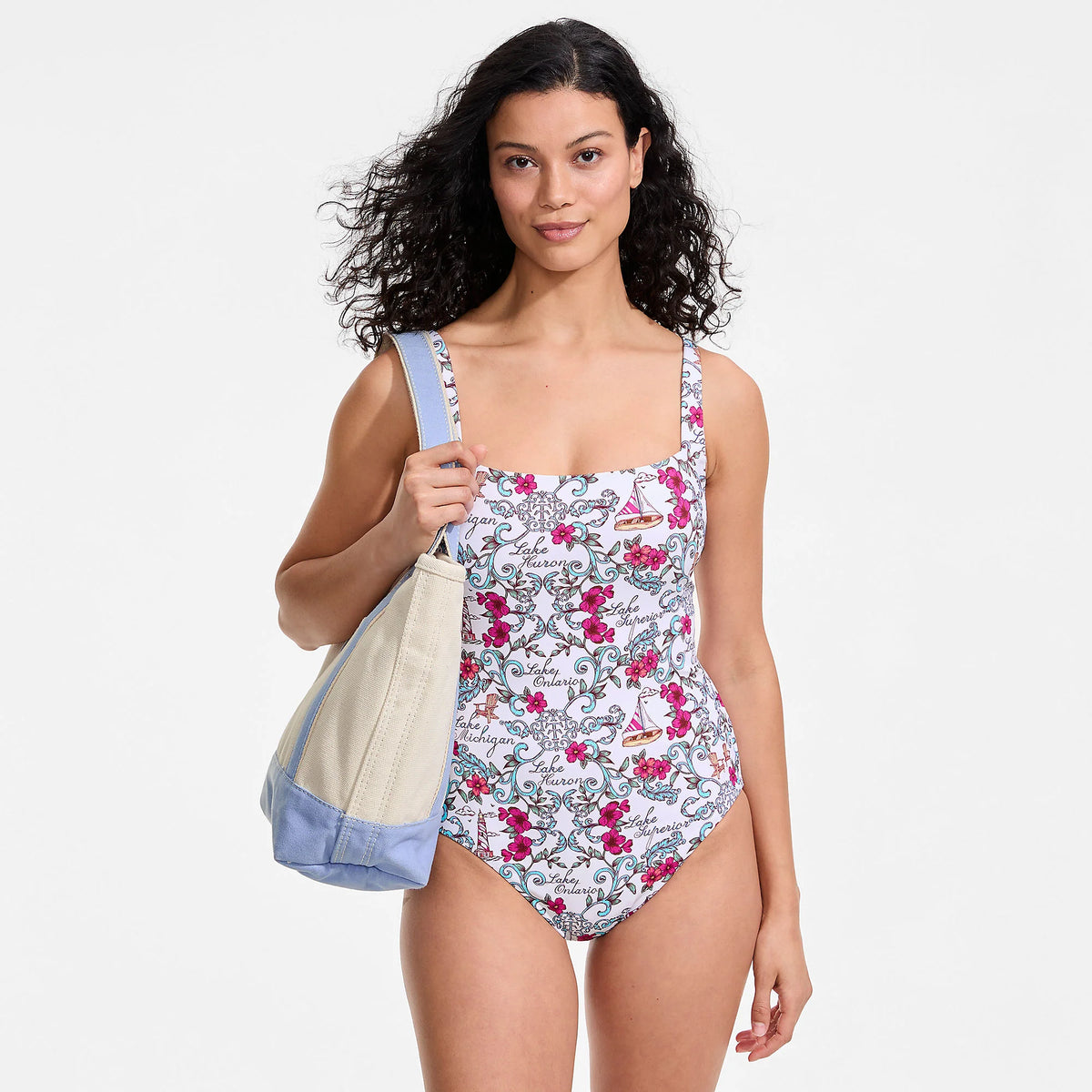 Women's Long Torso LE x T and T The Tiffany Square Neck One Piece