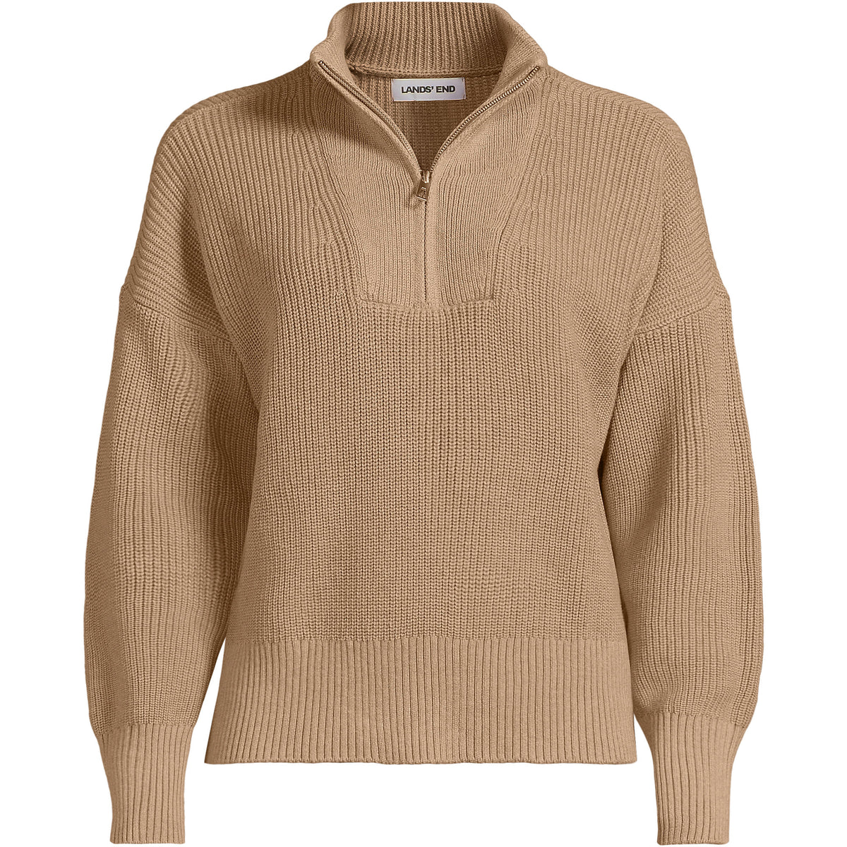 Women's Petite Drifter Shaker Wedge Quarter Zip Sweater