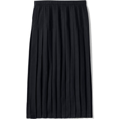 Girls Solid Pleated Skirt Ankle Length