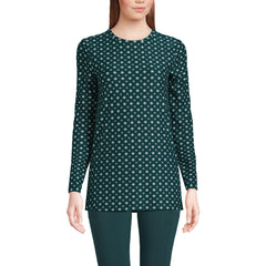 Women's Petite Long Sleeve Performance Crew Neck Tunic