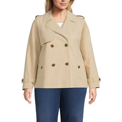 Women's Plus Size Trench Rain Jacket