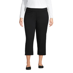 Women's Plus Size Starfish Mid Rise Pull On Crop Pants
