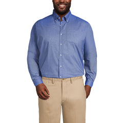 School Uniform Men's Big and Tall Long Sleeve Buttondown Oxford Shirt