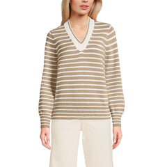 Women's Petite Drifter Set in Sleeve Vneck Sweater