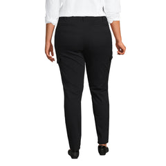 Women's Plus Size Mid Rise Slim Cargo Chino Pants