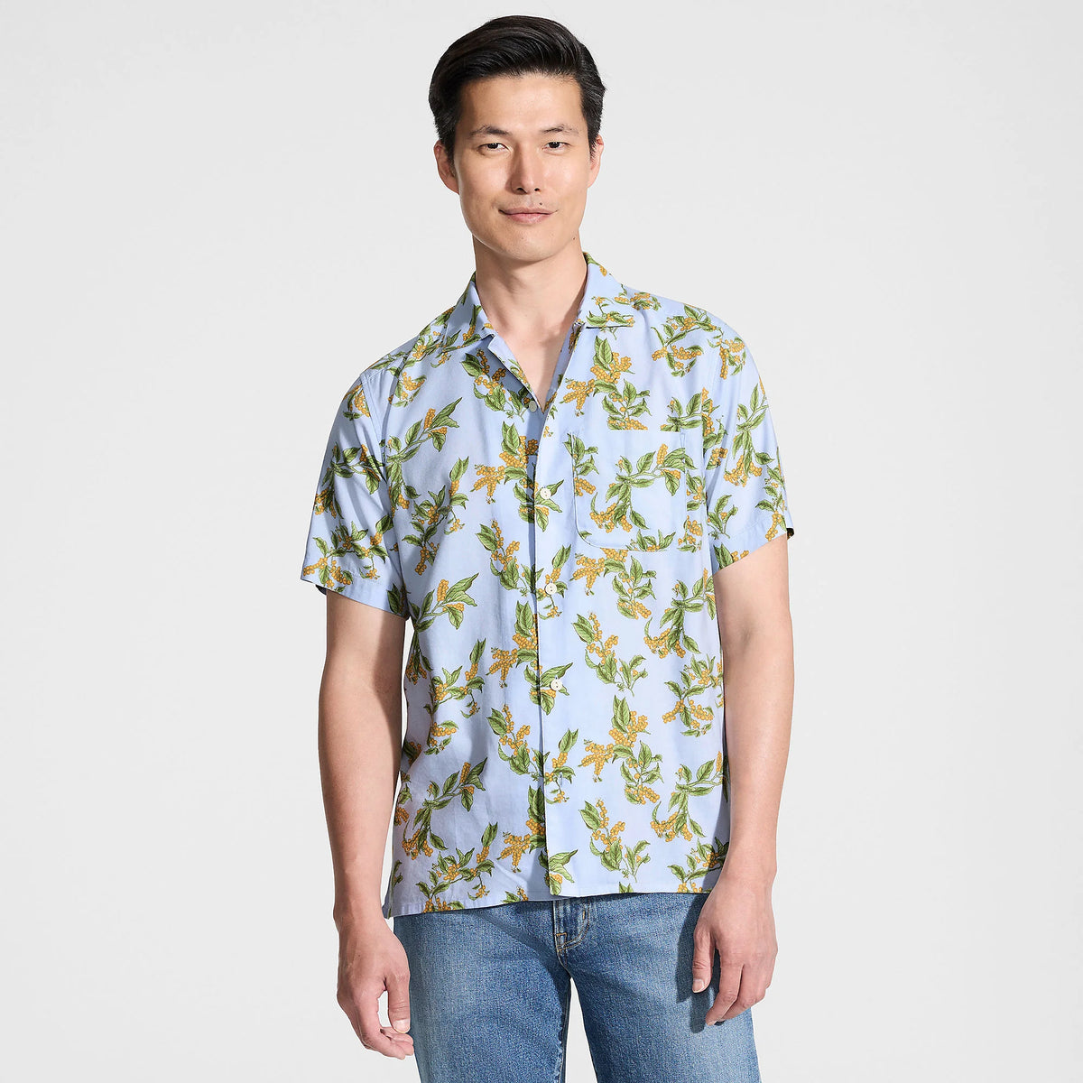 Men's Short Sleeve Hawaiian Camp Collar Shirt