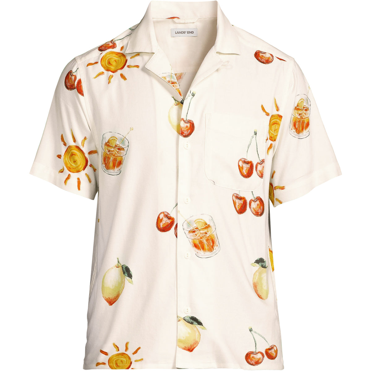 Men's Big Short Sleeve Hawaiian Camp Collar Shirt