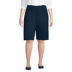 Women's Plus Size Chino Fixed Waistband 12" Shorts