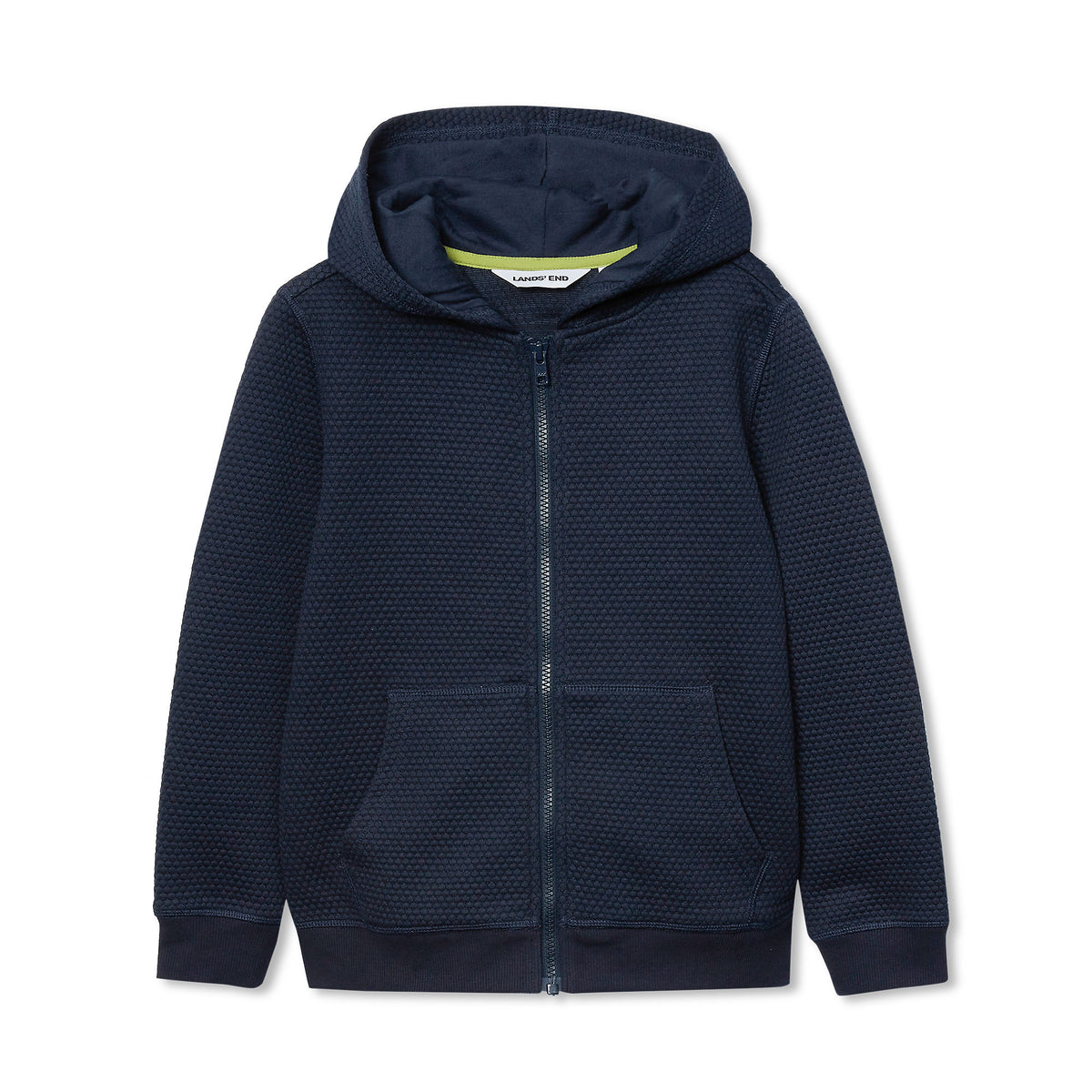 Boys Texture Knit Zip Up Hoodie