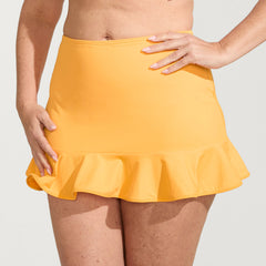 Women's Plus Size Ruffle Hem Mini Swim Skirt