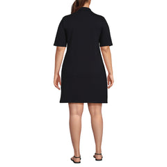 Women's Plus Size Starfish Elbow Sleeve Polo Dress