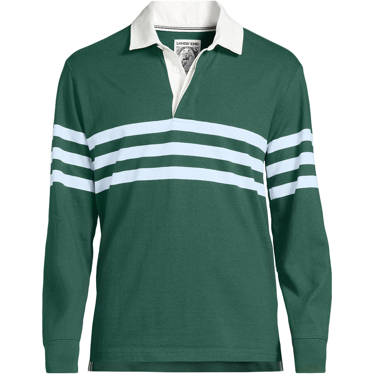 Men's Long Sleeve Stripe Rugby Shirt