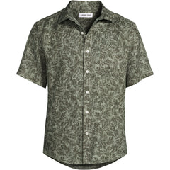 Men's Big Traditional Fit Short Sleeve Linen Shirt