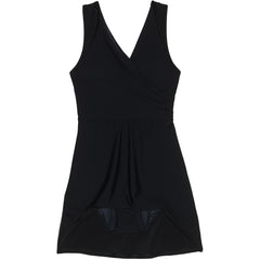 Women's Chlorine Resistant Tummy Control Surplice Wrap Swim Dress One Piece Swimsuit