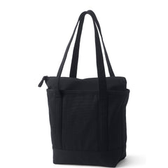 Medium Solid Color 5 Pocket Zip Top Long Handle Canvas Tote Bag