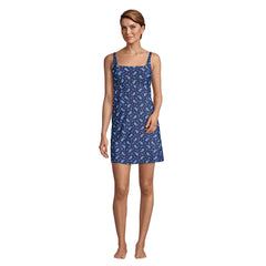 Women's Chlorine Resistant Tummy Control Square Neck Swim Dress One Piece Swimsuit with Shorts