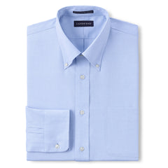 School Uniform Men's Tall Tailored Long Sleeve No Iron Buttondown Pinpoint Shirt