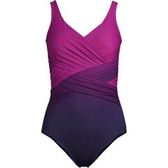 Women's Long Torso New SlenderSuit Wrap One Piece Swimsuit