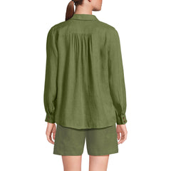 Women's Linen Long Sleeve Feminine Shirt