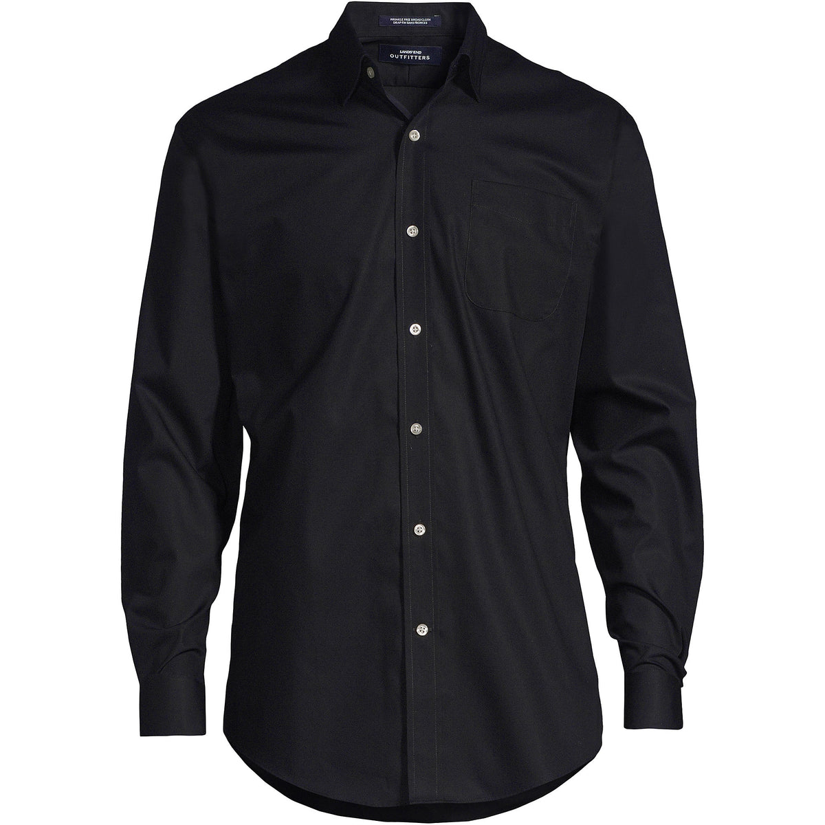 Men's Long Sleeve Straight Collar Broadcloth Dress Shirt