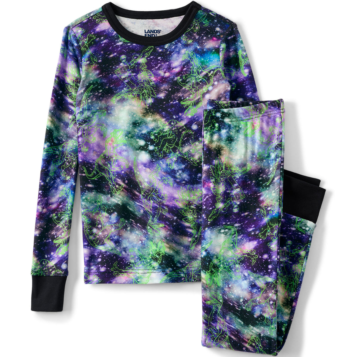 Kids Long Sleeve Top and Bottom Snug Fit Pajama Set