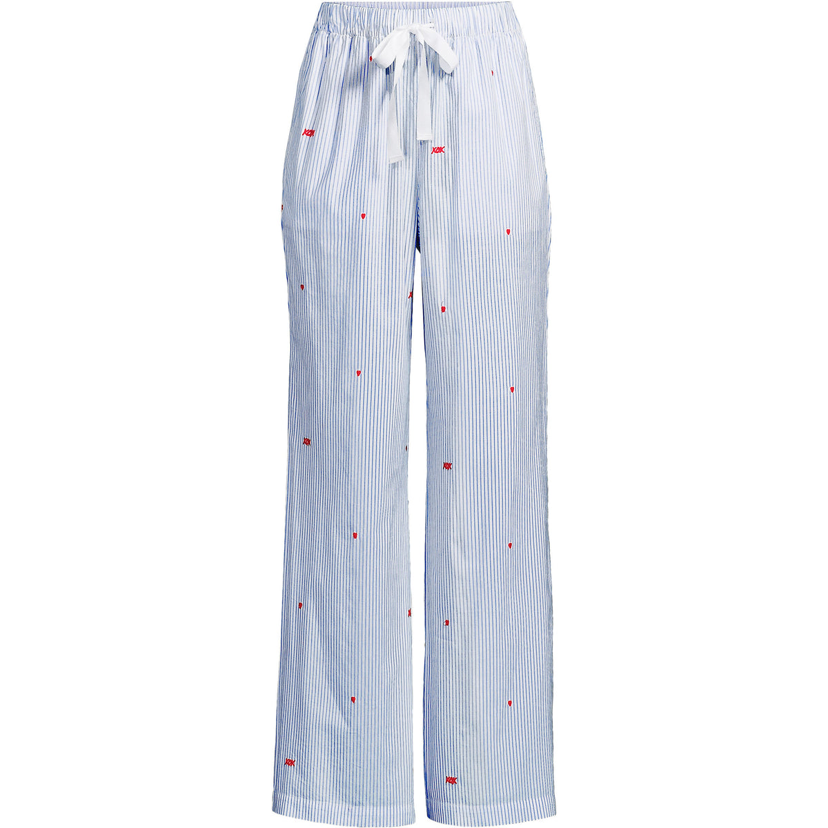 Women's Plus Size Poplin Wide Leg Sleep Pants