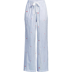 Women's Plus Size Poplin Wide Leg Sleep Pants