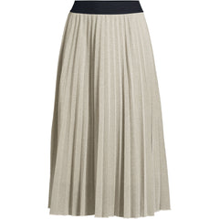 Women's Knit Foil Pleated Midi Skirt