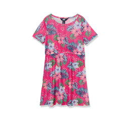 Girls Short Sleeve Mesh Cover Up