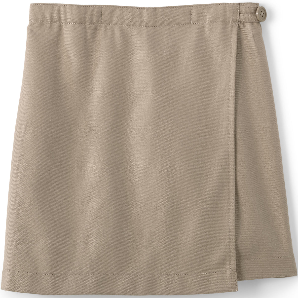 Girls Solid A Line Tab Skort Top of Knee