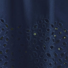 Women's Plus Size Gathered Eyelet Top