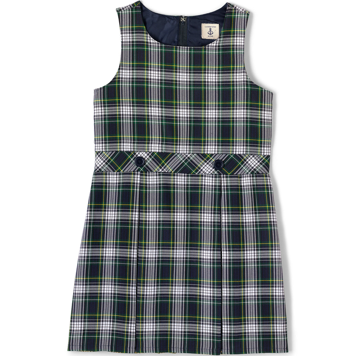 School Uniform Girls Plaid Jumper Top of Knee