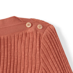 Women's Plus Size Long Sleeve Coastal Rib Boatneck Top