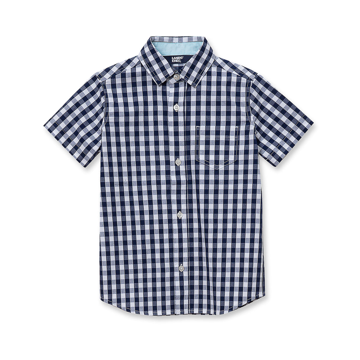 Boys Short Sleeve Poplin Camp Shirt