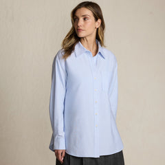 Women's Oversized Oxford Button Front Shirt