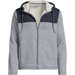 Men's Tall Sweater Fleece Mixed Media Full Zip Jacket