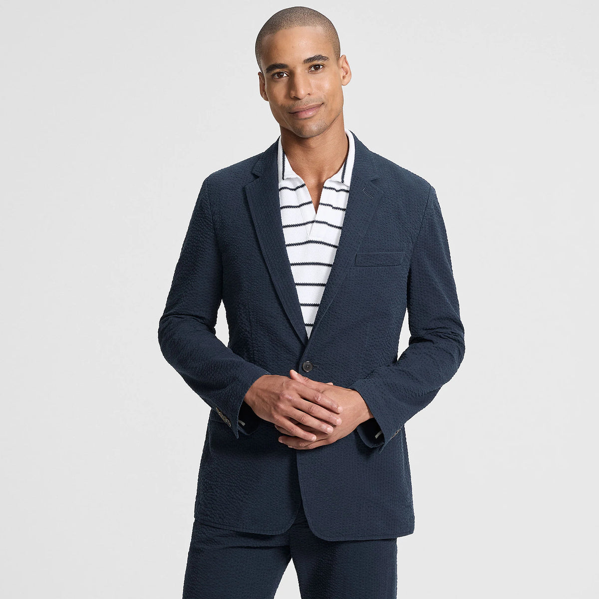 Men's Classic Fit Seersucker Blazer